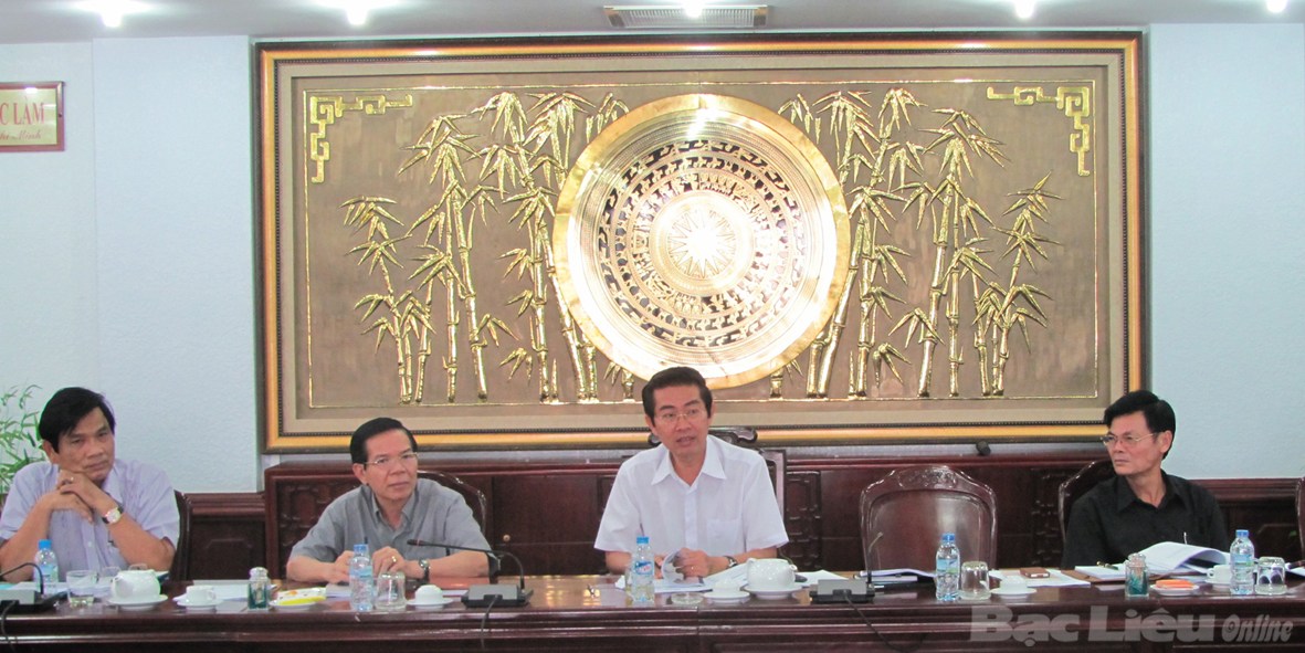 Bạc Liêu Ban Thường vụ Tỉnh ủy họp thông qua các đồ án quy hoạch xây dựng vùng tỉnh và xây dựng TP đến năm 2030, tầm nhìn đến năm 2050